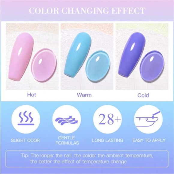 7Ml Thermal Gel Nail Polish 3 Layers Temperature Color Changing Gel - Picture 6 of 9